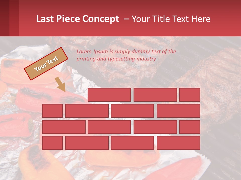 Two Steaks And Peppers Are On A Grill PowerPoint Template