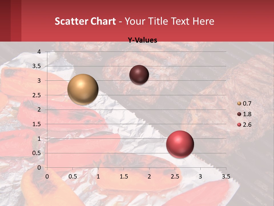 Two Steaks And Peppers Are On A Grill PowerPoint Template