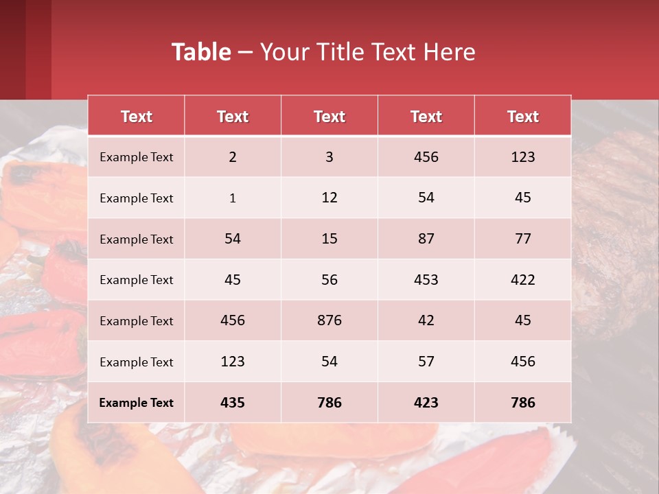 Two Steaks And Peppers Are On A Grill PowerPoint Template