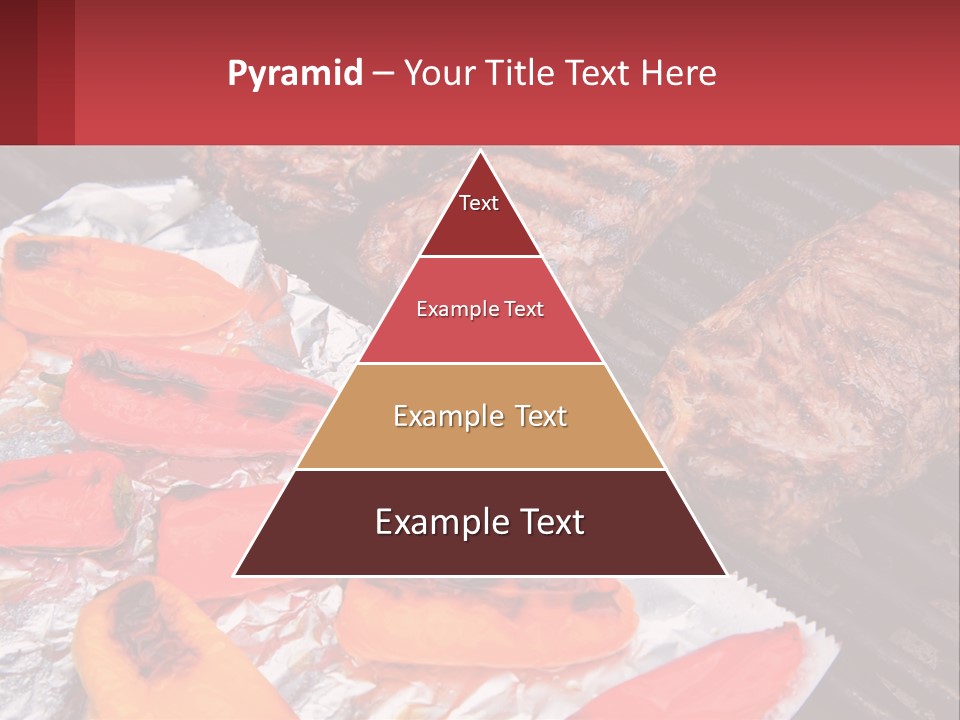 Two Steaks And Peppers Are On A Grill PowerPoint Template
