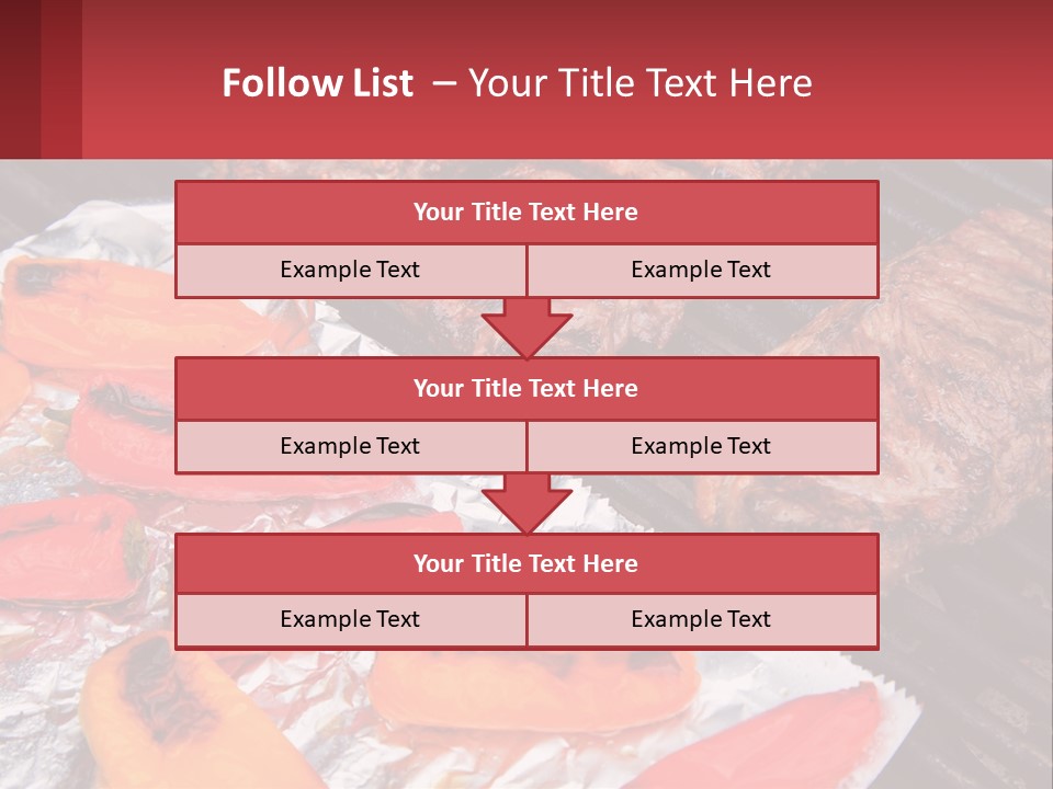 Two Steaks And Peppers Are On A Grill PowerPoint Template