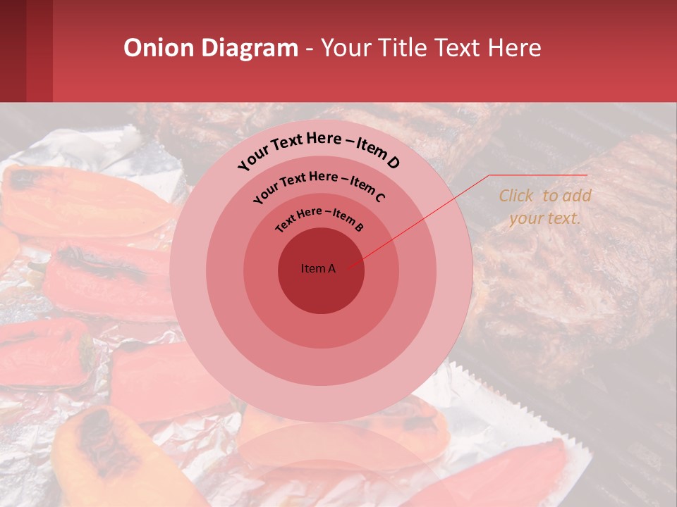 Two Steaks And Peppers Are On A Grill PowerPoint Template