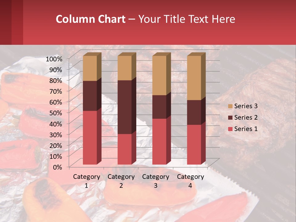 Two Steaks And Peppers Are On A Grill PowerPoint Template