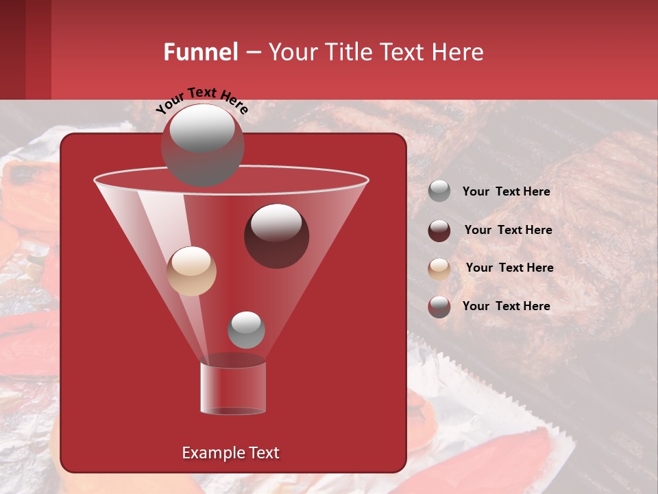 Two Steaks And Peppers Are On A Grill PowerPoint Template