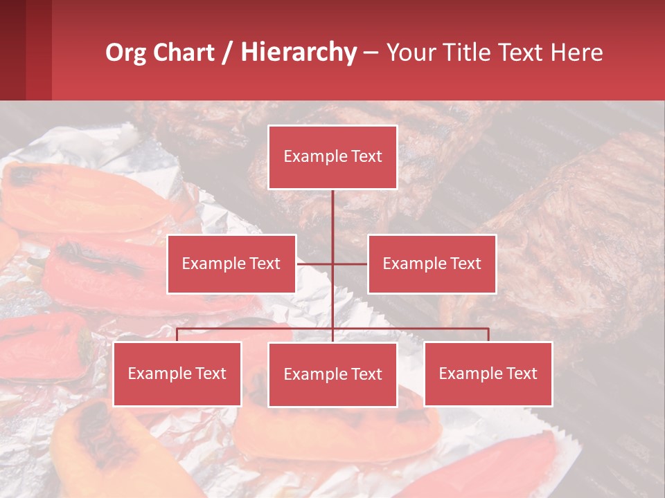 Two Steaks And Peppers Are On A Grill PowerPoint Template