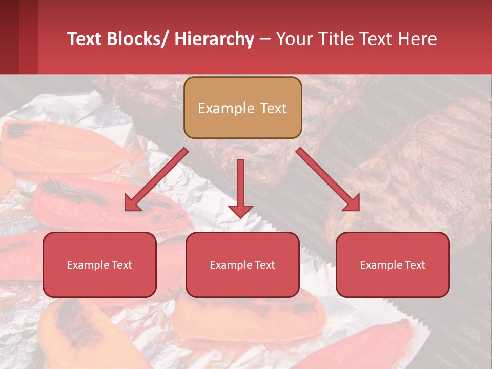 Two Steaks And Peppers Are On A Grill PowerPoint Template