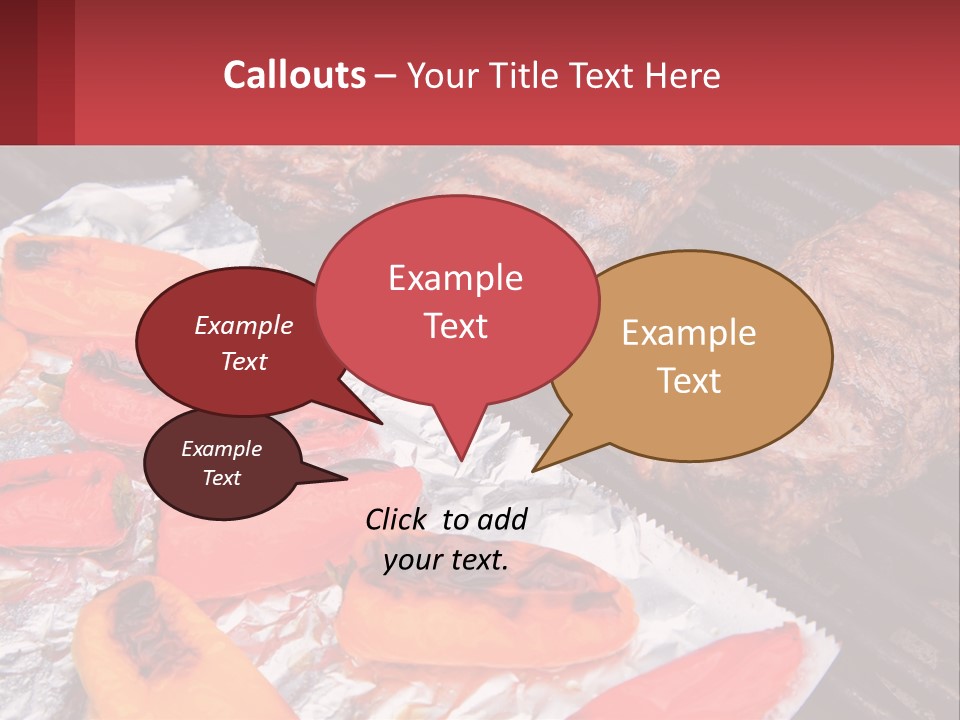 Two Steaks And Peppers Are On A Grill PowerPoint Template