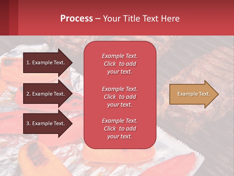 Two Steaks And Peppers Are On A Grill PowerPoint Template