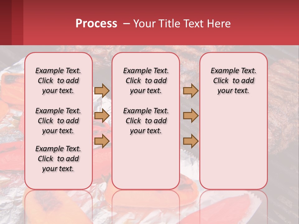 Two Steaks And Peppers Are On A Grill PowerPoint Template