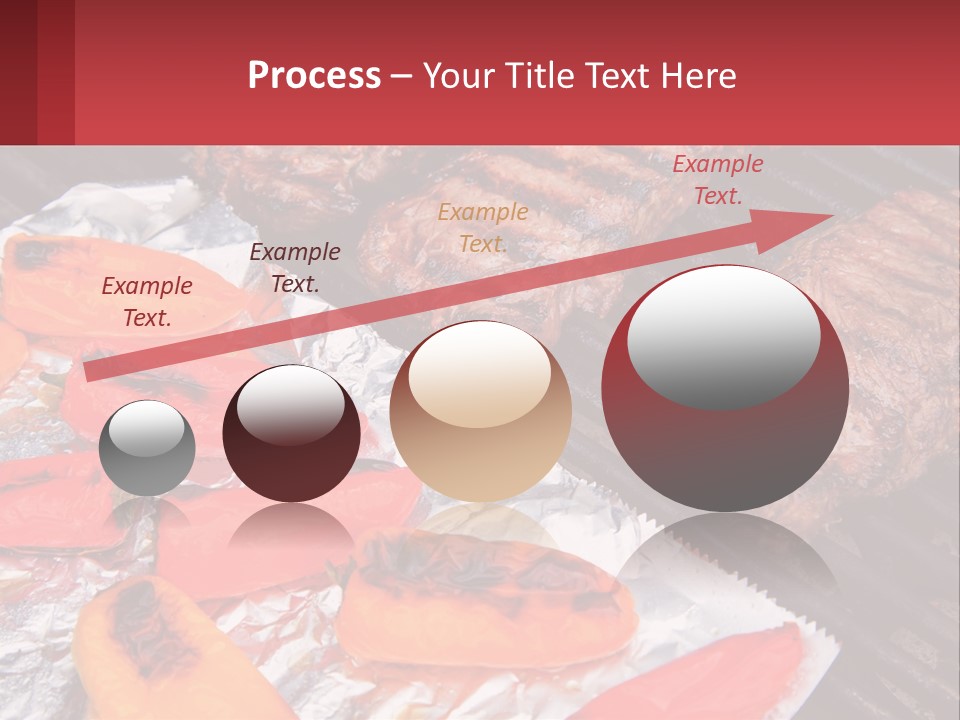 Two Steaks And Peppers Are On A Grill PowerPoint Template