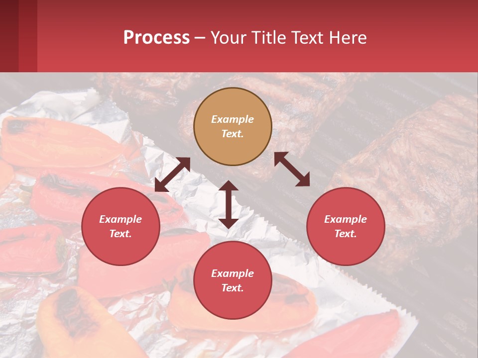 Two Steaks And Peppers Are On A Grill PowerPoint Template