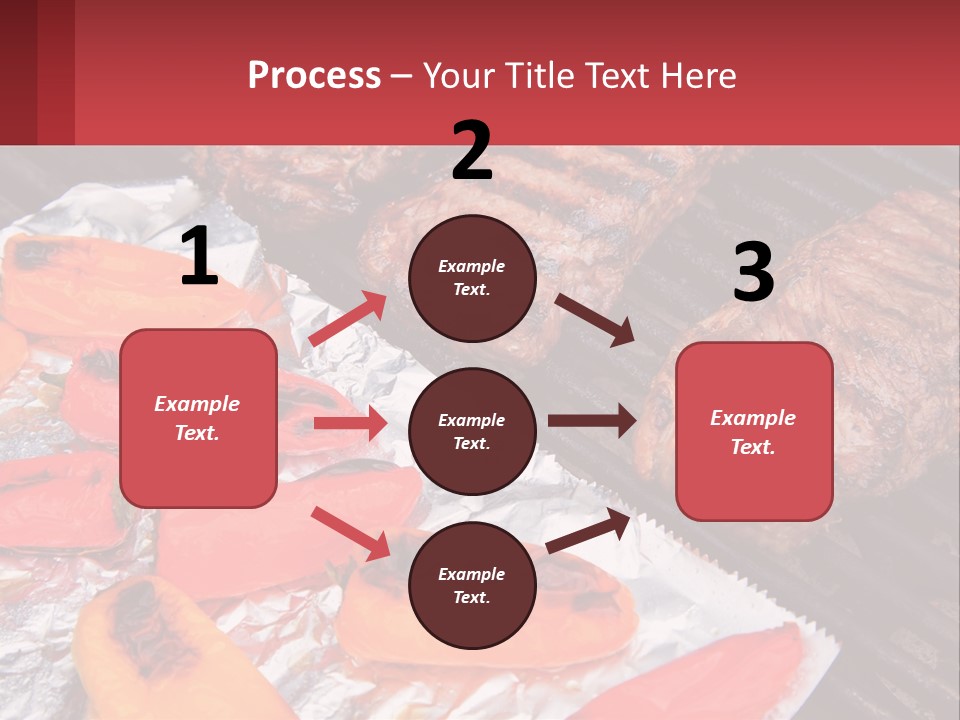 Two Steaks And Peppers Are On A Grill PowerPoint Template