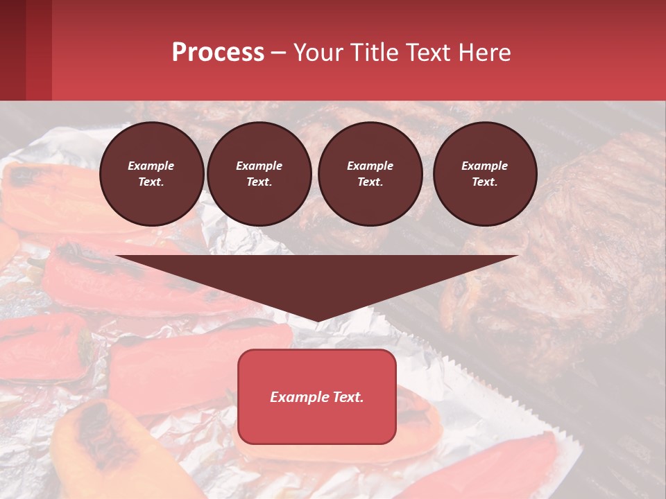 Two Steaks And Peppers Are On A Grill PowerPoint Template