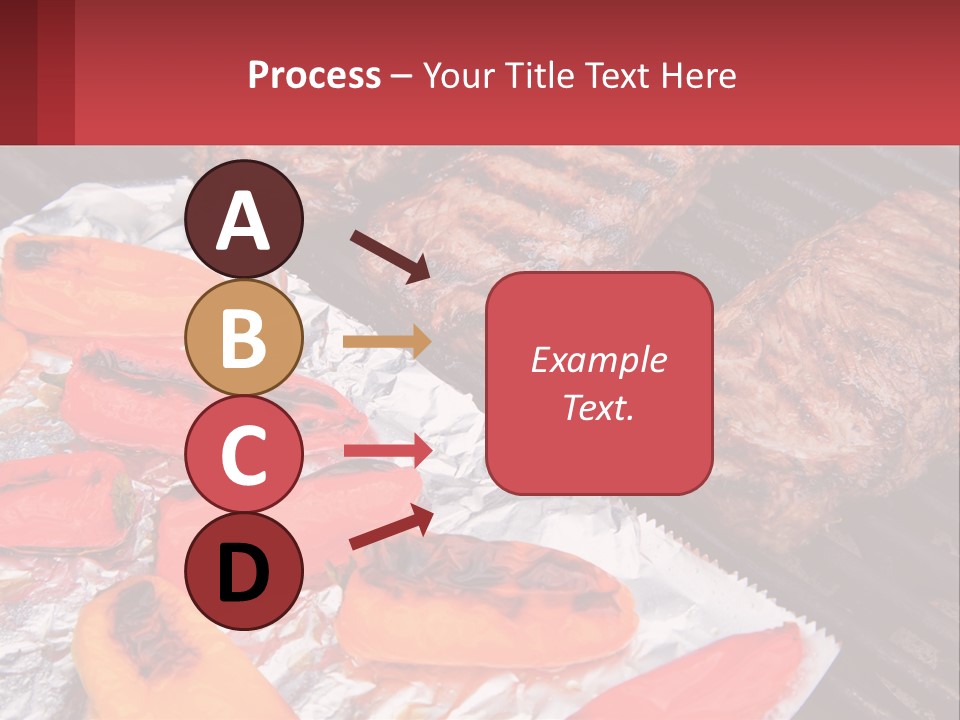 Two Steaks And Peppers Are On A Grill PowerPoint Template