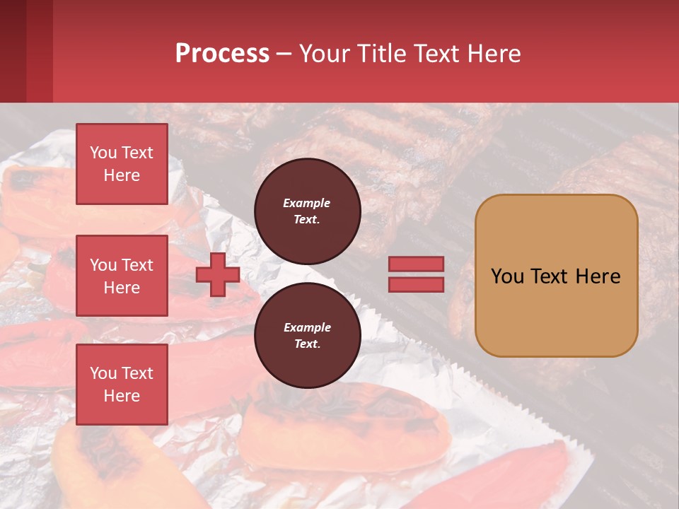 Two Steaks And Peppers Are On A Grill PowerPoint Template