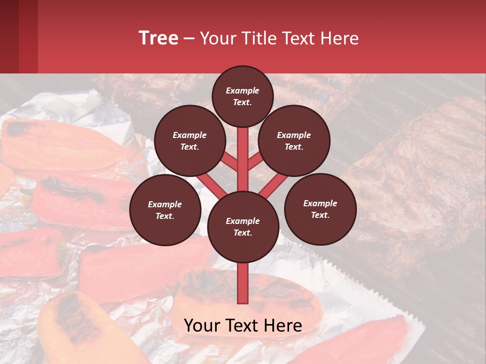 Two Steaks And Peppers Are On A Grill PowerPoint Template