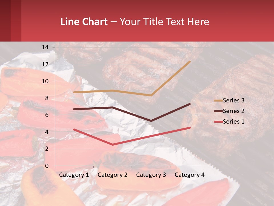 Two Steaks And Peppers Are On A Grill PowerPoint Template