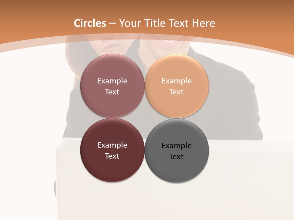 A Man And Woman Looking At A Laptop Computer PowerPoint Template