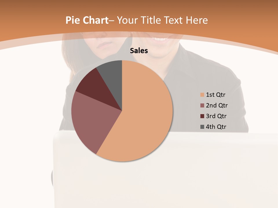 A Man And Woman Looking At A Laptop Computer PowerPoint Template