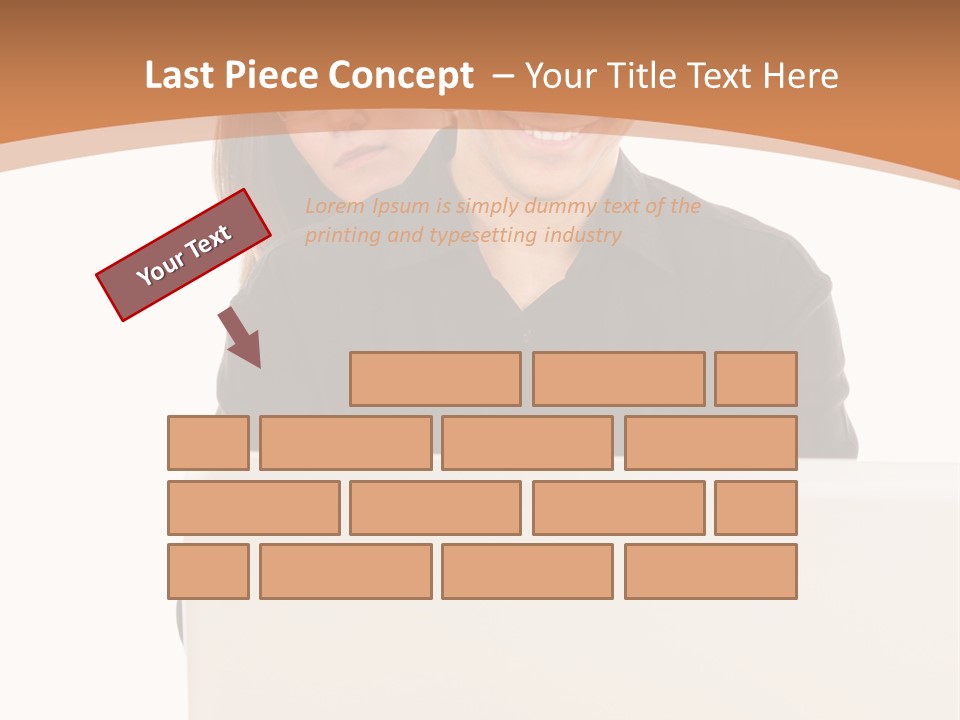 A Man And Woman Looking At A Laptop Computer PowerPoint Template