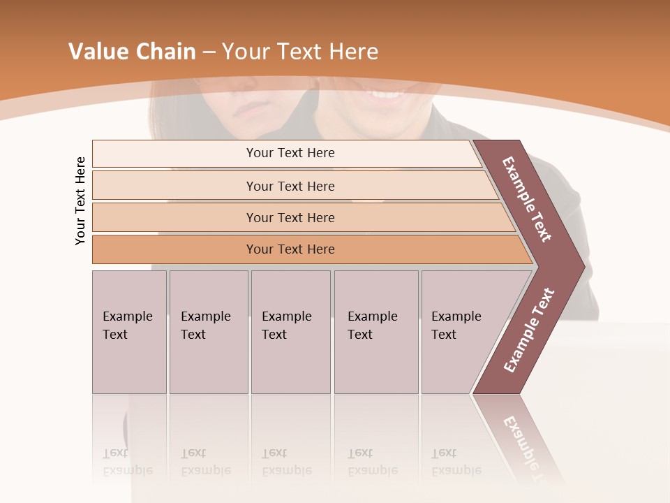 A Man And Woman Looking At A Laptop Computer PowerPoint Template