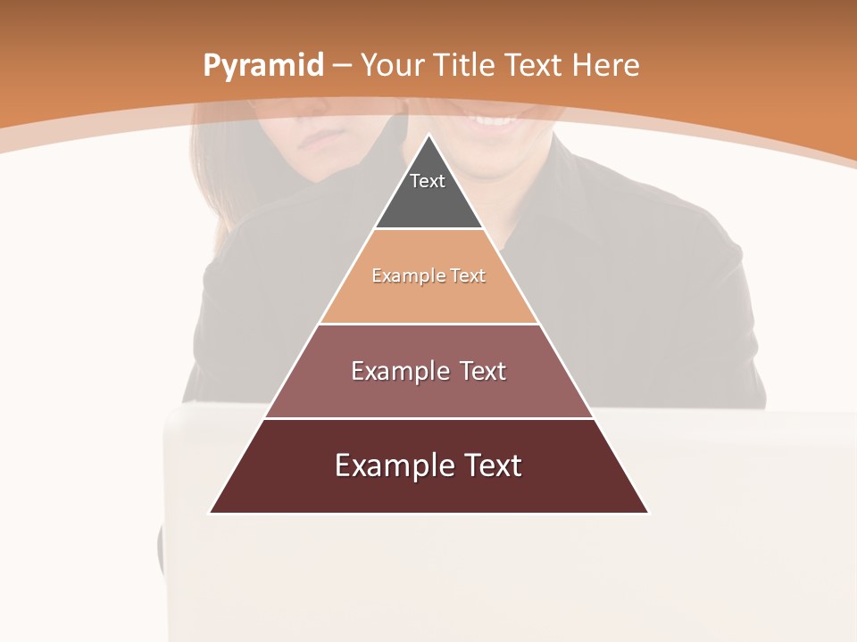 A Man And Woman Looking At A Laptop Computer PowerPoint Template