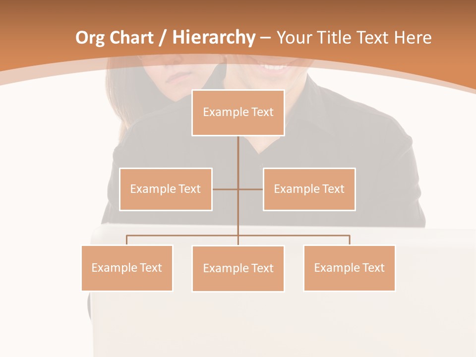 A Man And Woman Looking At A Laptop Computer PowerPoint Template