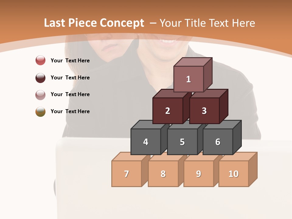 A Man And Woman Looking At A Laptop Computer PowerPoint Template