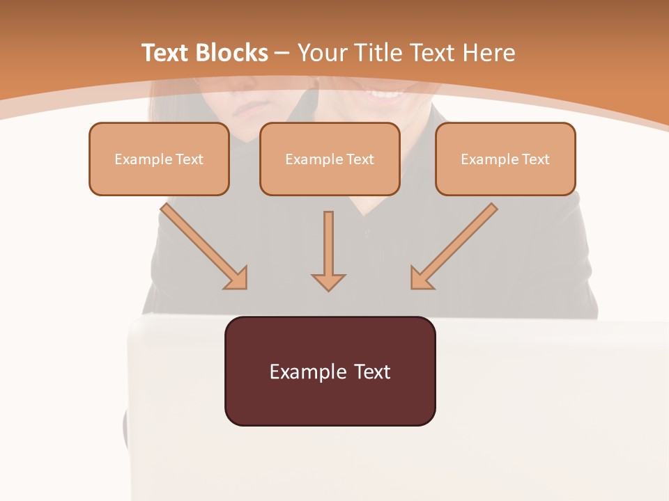 A Man And Woman Looking At A Laptop Computer PowerPoint Template
