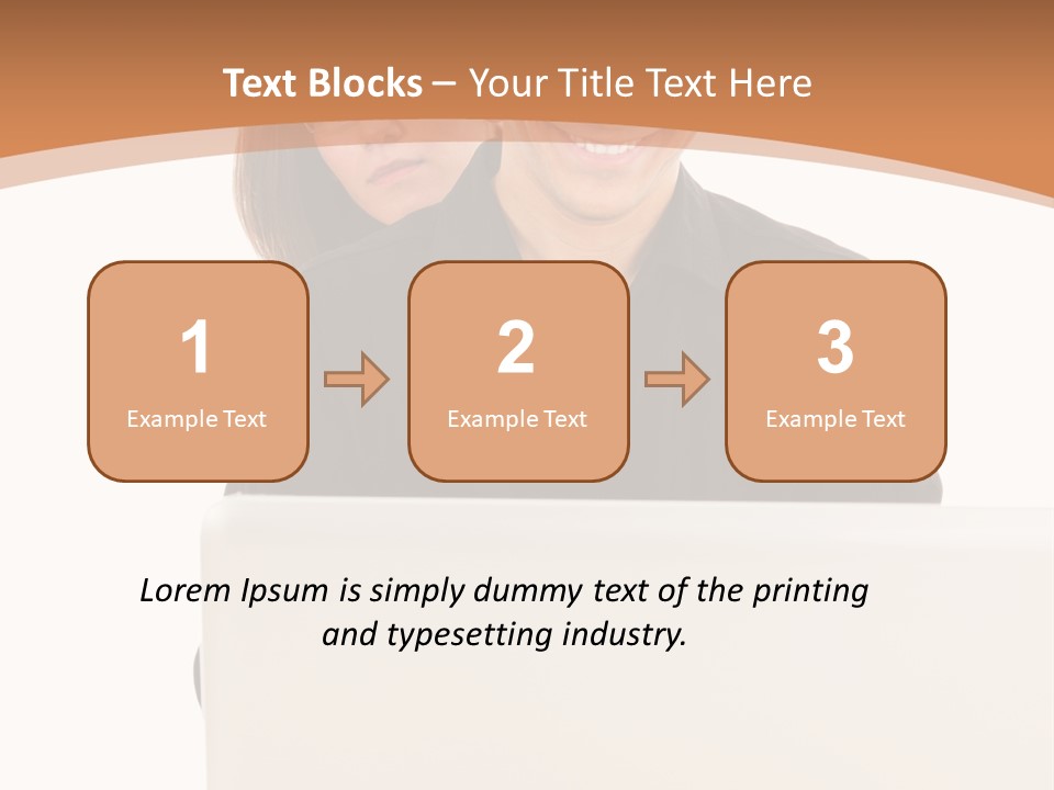 A Man And Woman Looking At A Laptop Computer PowerPoint Template