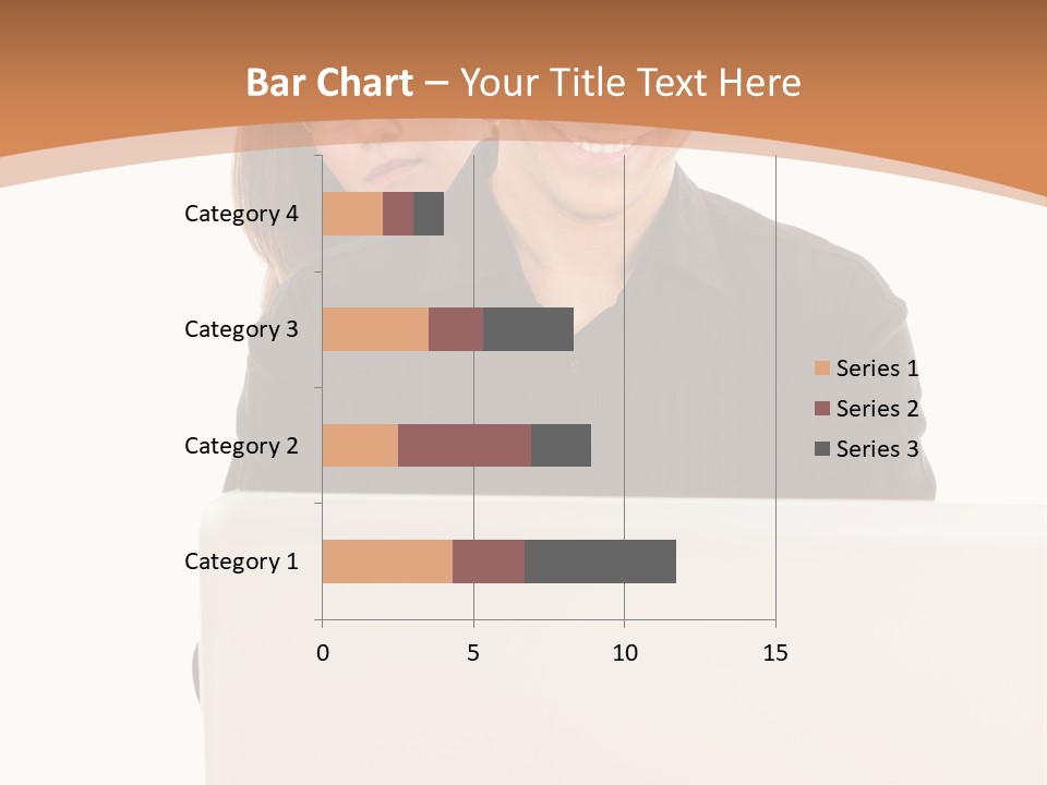 A Man And Woman Looking At A Laptop Computer PowerPoint Template