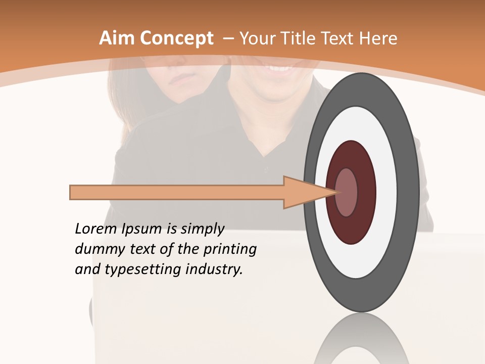 A Man And Woman Looking At A Laptop Computer PowerPoint Template