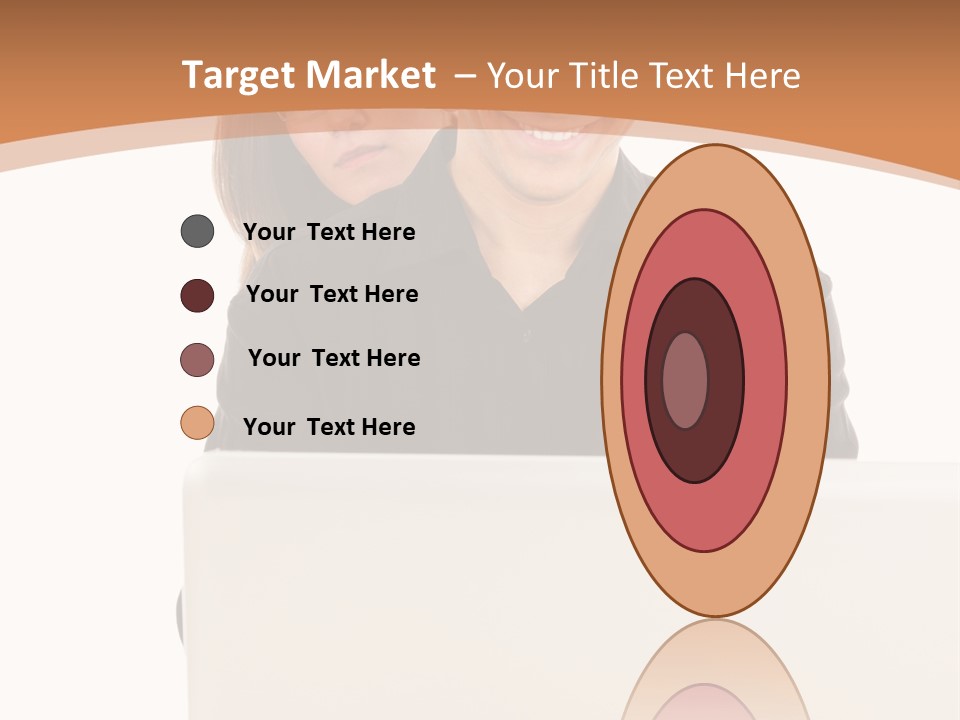 A Man And Woman Looking At A Laptop Computer PowerPoint Template