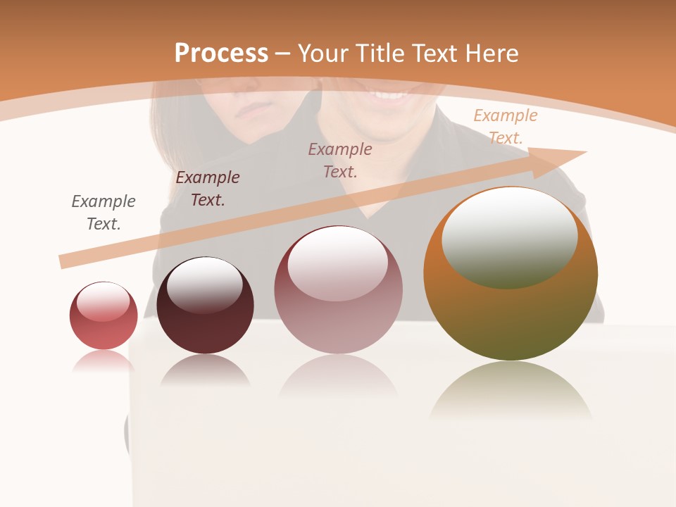 A Man And Woman Looking At A Laptop Computer PowerPoint Template