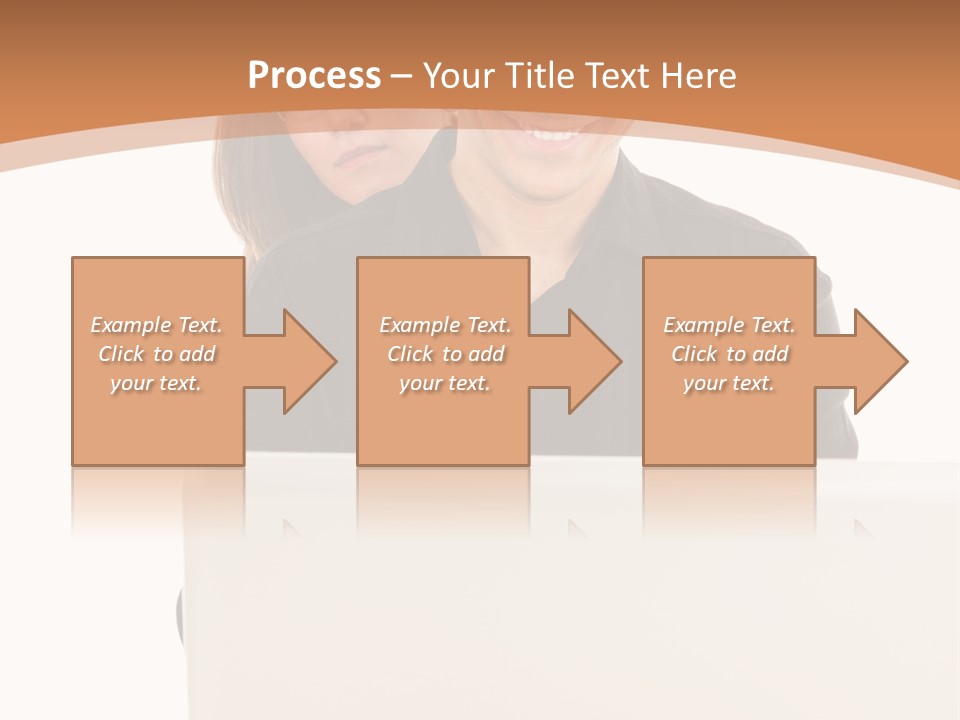 A Man And Woman Looking At A Laptop Computer PowerPoint Template