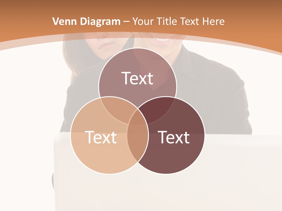 A Man And Woman Looking At A Laptop Computer PowerPoint Template