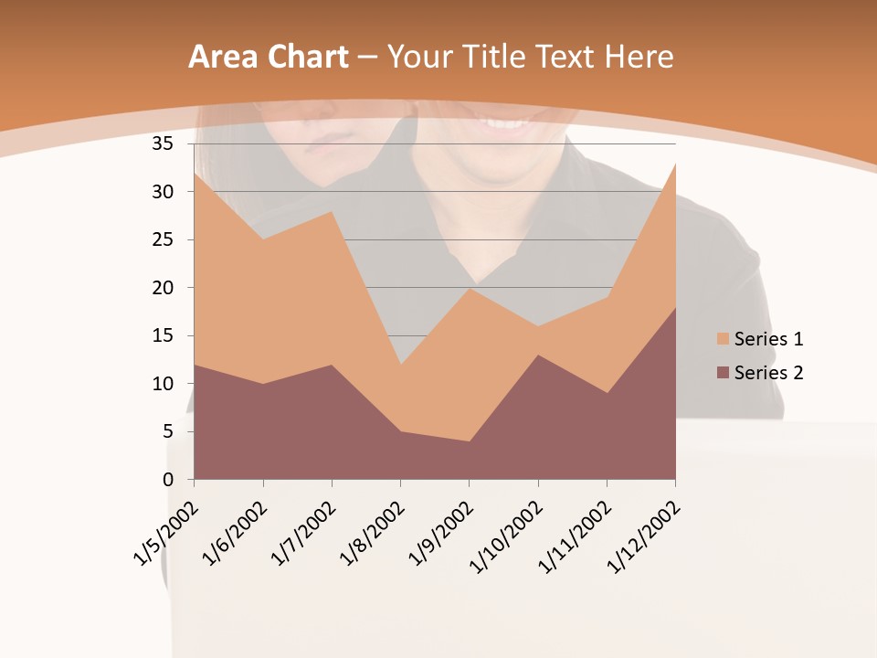 A Man And Woman Looking At A Laptop Computer PowerPoint Template