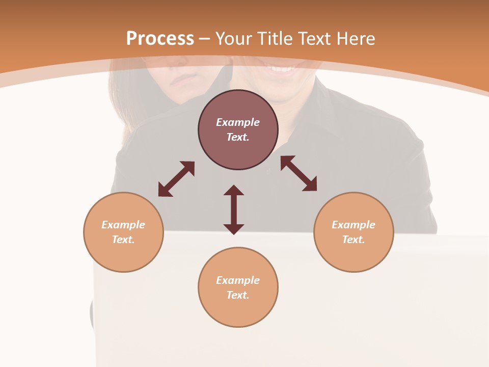 A Man And Woman Looking At A Laptop Computer PowerPoint Template
