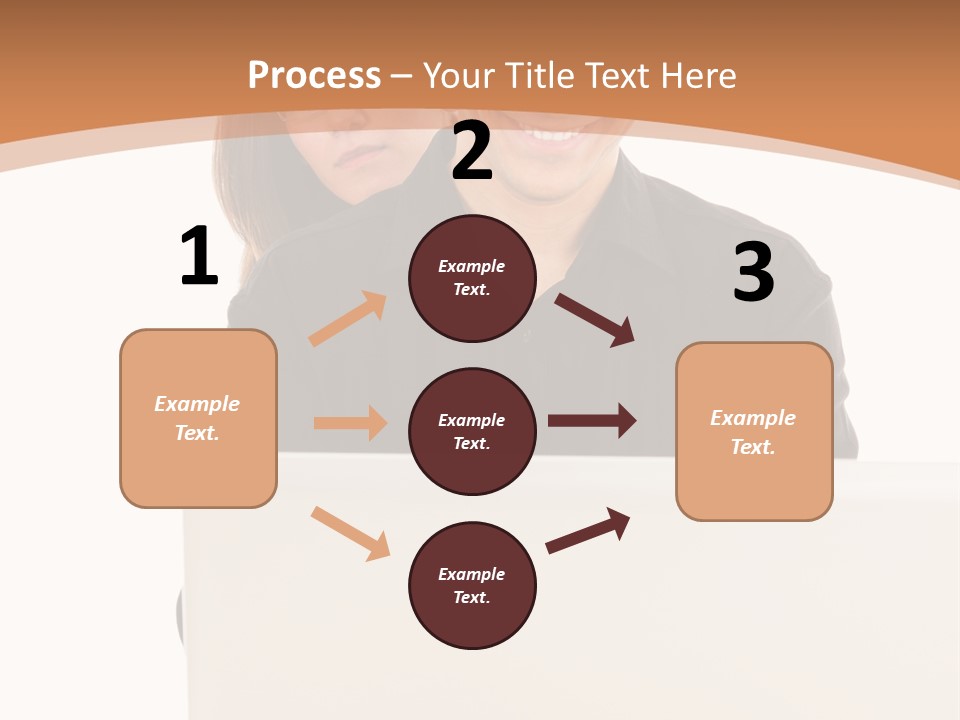 A Man And Woman Looking At A Laptop Computer PowerPoint Template