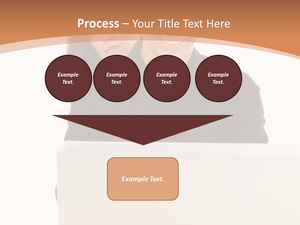 A Man And Woman Looking At A Laptop Computer PowerPoint Template