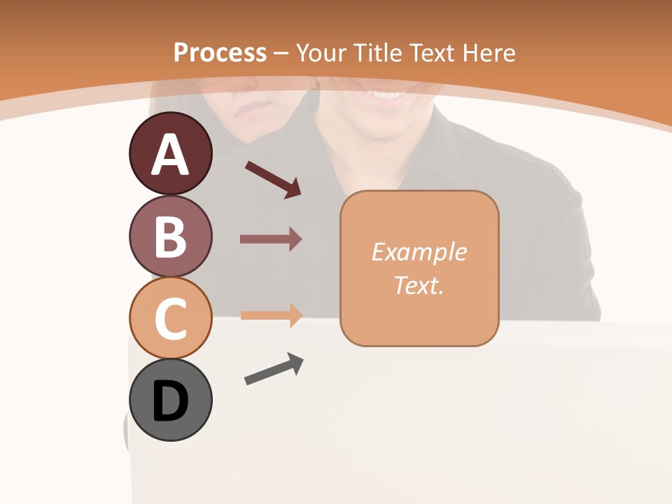 A Man And Woman Looking At A Laptop Computer PowerPoint Template