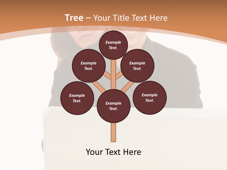 A Man And Woman Looking At A Laptop Computer PowerPoint Template