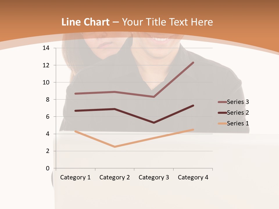 A Man And Woman Looking At A Laptop Computer PowerPoint Template