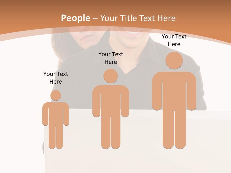 A Man And Woman Looking At A Laptop Computer PowerPoint Template