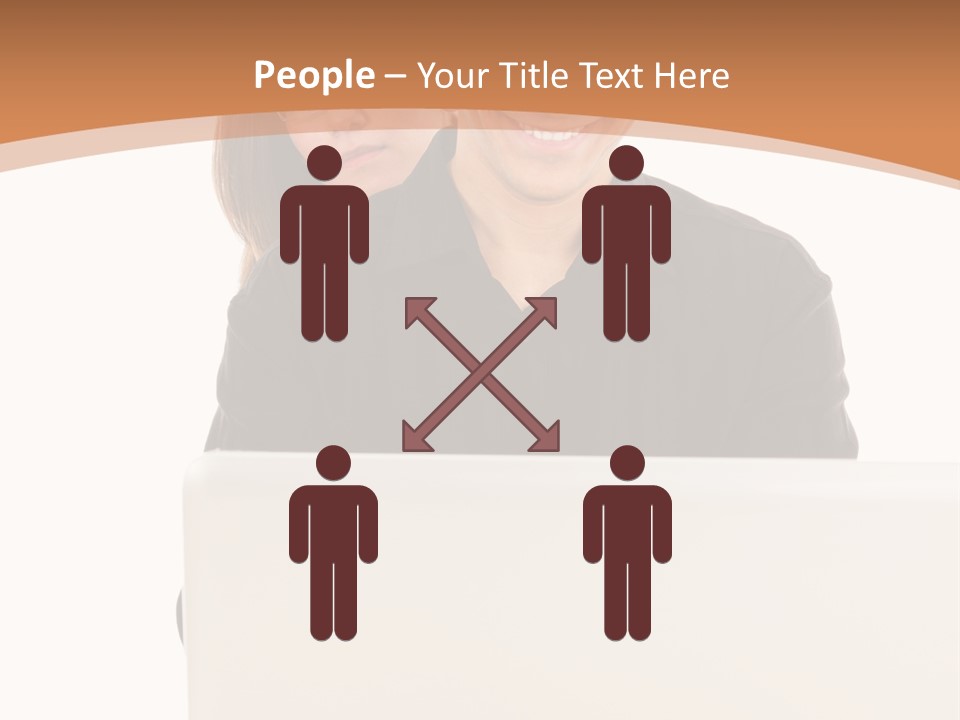 A Man And Woman Looking At A Laptop Computer PowerPoint Template