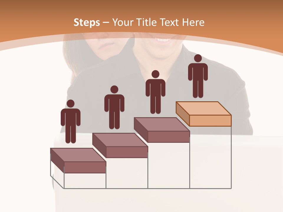 A Man And Woman Looking At A Laptop Computer PowerPoint Template