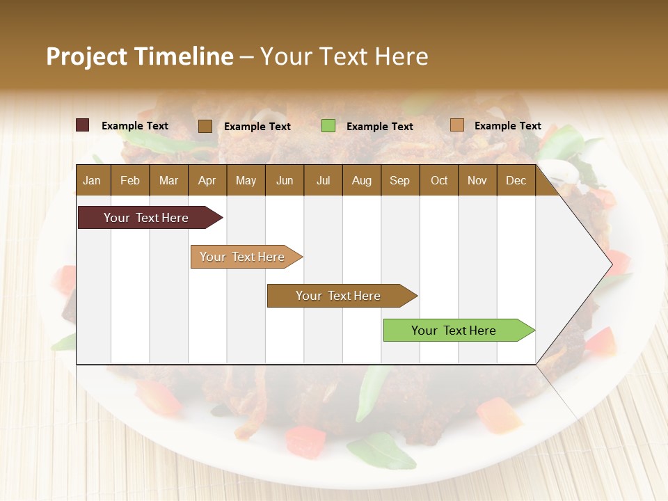 A White Plate Topped With Meat And Vegetables PowerPoint Template