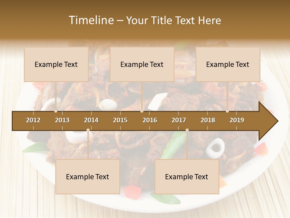 A White Plate Topped With Meat And Vegetables PowerPoint Template