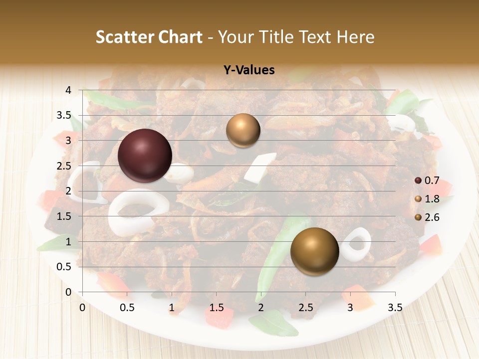A White Plate Topped With Meat And Vegetables PowerPoint Template