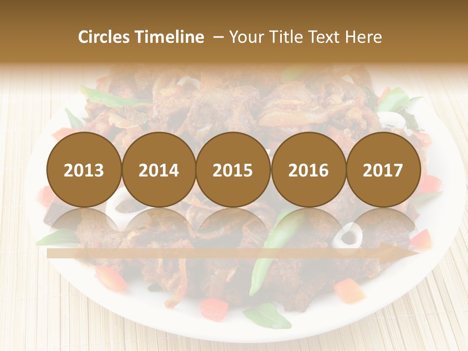 A White Plate Topped With Meat And Vegetables PowerPoint Template